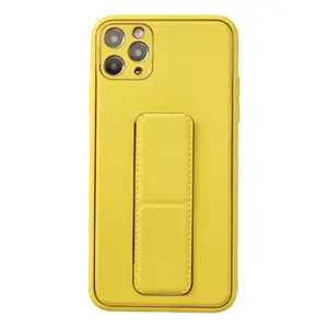 İphone 11 Pro Max Kılıf Coco Deri Standlı Kapak - Sarı