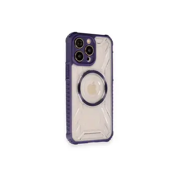 İphone 12 Pro Max Kılıf Prag Magneticsafe Kapak - Derin Mor
