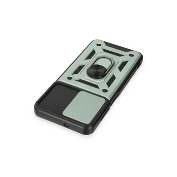 Samsung Galaxy M14 5g Kılıf Pars Lens Yüzüklü Silikon - Yeşil