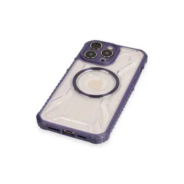 İphone 14 Pro Kılıf Prag Magneticsafe Kapak - Derin Mor