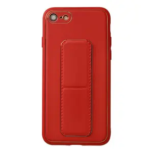 İphone 7 Kılıf Coco Deri Standlı Kapak - Kırmızı
