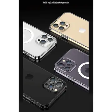 İphone 15 Pro Max Kılıf Tron Şeffaf Magsafe Kapak - Şeffaf