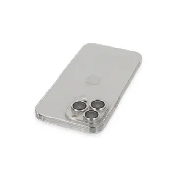 İphone 13 Pro Max Kılıf Luko Lens Silikon - Gümüş