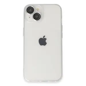 İphone 14 Kılıf Luko Lens Silikon - Gümüş