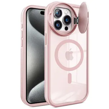 İphone 15 Pro Kılıf Teleskop Lens Magsafe Silikon Kapak - Pembe