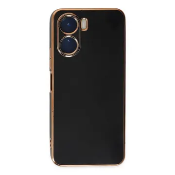 Vivo Y16 Kılıf Volet Silikon - Siyah