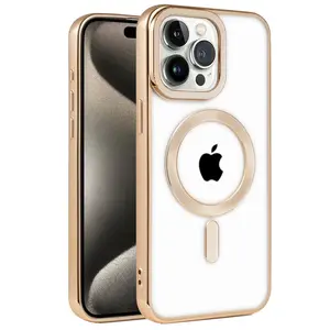 İphone 14 Pro Kılıf Kronos Magsafe Kapak - Gold