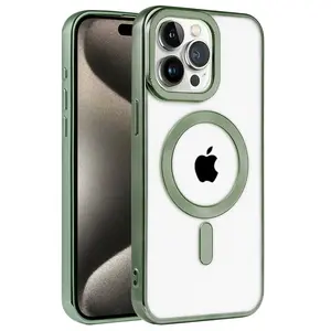 İphone 14 Pro Max Kılıf Kronos Magsafe Kapak - Koyu Yeşil
