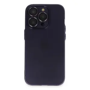 İphone 14 Pro Max Kılıf Luko Lens Silikon - Derin Mor