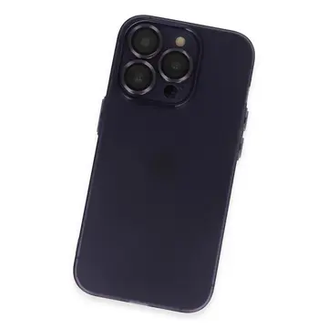 İphone 14 Pro Max Kılıf Luko Lens Silikon - Derin Mor