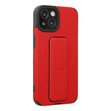 İphone 14 Plus Kılıf Mega Standlı Silikon - Kırmızı