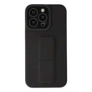 İphone 14 Pro Kılıf Mega Standlı Silikon - Siyah