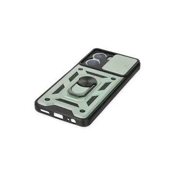 Vivo Y16 Kılıf Pars Lens Yüzüklü Silikon - Yeşil