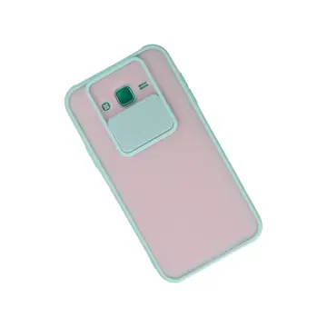 Samsung Galaxy J7 Kılıf Palm Buzlu Kamera Sürgülü Silikon - Turkuaz