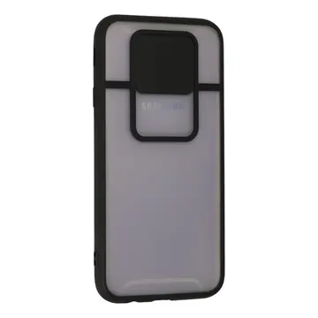 Samsung Galaxy J7 Pro / J730 Kılıf Palm Buzlu Kamera Sürgülü Silikon - Siyah