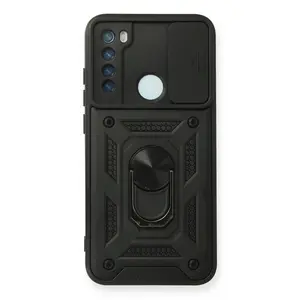 Xiaomi Redmi Note 8 Kılıf Pars Lens Yüzüklü Silikon - Siyah