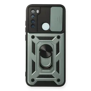 Xiaomi Redmi Note 8 Kılıf Pars Lens Yüzüklü Silikon - Yeşil