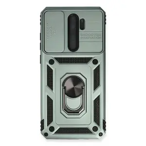 Xiaomi Redmi Note 8 Pro Kılıf Pars Lens Yüzüklü Silikon - Yeşil