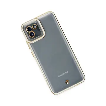 Samsung Galaxy A03 Kılıf Liva Lens Silikon - Beyaz