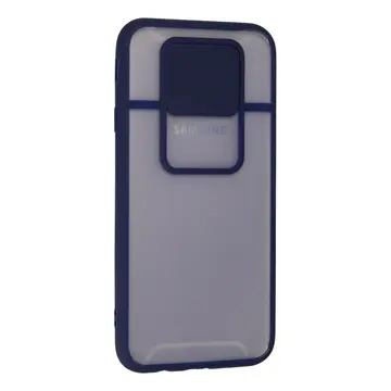 Samsung Galaxy J7 Pro / J730 Kılıf Palm Buzlu Kamera Sürgülü Silikon - Lacivert