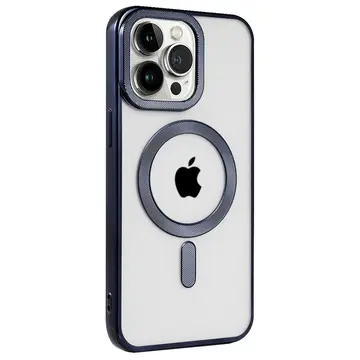 İphone 15 Pro Max Kılıf Kronos Magsafe Kapak - Lacivert