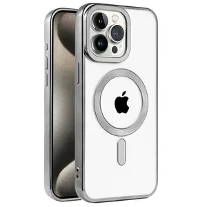 İphone 15 Pro Max Kılıf Kronos Magsafe Kapak - Titanyum Gri