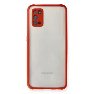 Samsung Galaxy A02s Kılıf Miami Şeffaf Silikon - Kırmızı