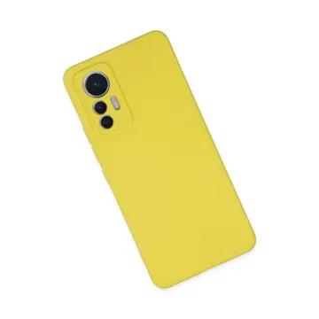 Xiaomi Mi 12 Lite Kılıf Nano İçi Kadife Silikon - Sarı