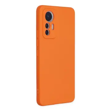 Xiaomi Mi 12 Lite Kılıf Nano İçi Kadife Silikon - Turuncu