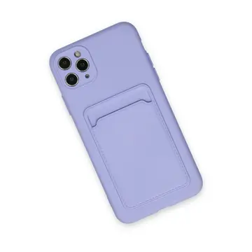 İphone 11 Pro Max Kılıf Kelvin Kartvizitli Silikon - Lila