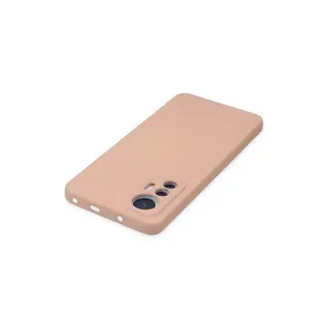 Xiaomi Mi 12 Lite Kılıf Nano İçi Kadife Silikon - Pudra