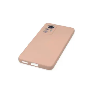 Xiaomi Mi 12 Lite Kılıf Nano İçi Kadife Silikon - Pudra