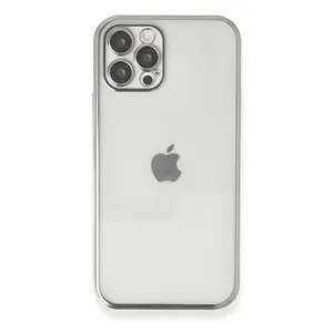 İphone 12 Pro Max Kılıf Razer Lensli Silikon - Gümüş