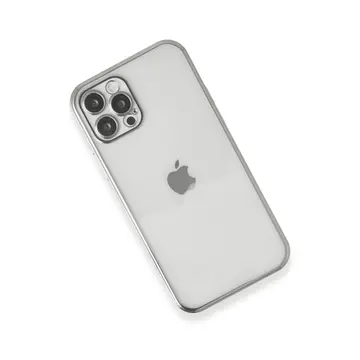 İphone 12 Pro Max Kılıf Razer Lensli Silikon - Gümüş