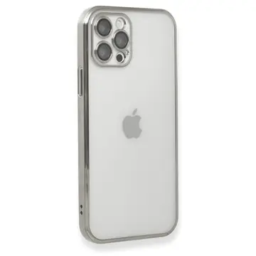 İphone 12 Pro Max Kılıf Razer Lensli Silikon - Gümüş