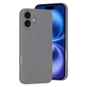 İphone 16 Plus Kılıf First Silikon - Gri