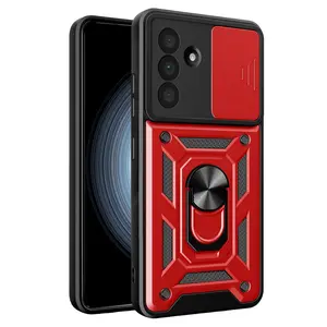 Samsung Galaxy A37 5g Pars Lens Yüzüklü Silikon - Kırmızı