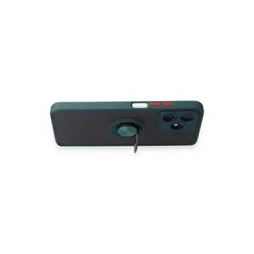 Realme C53 Kılıf Montreal Yüzüklü Silikon Kapak - Yeşil