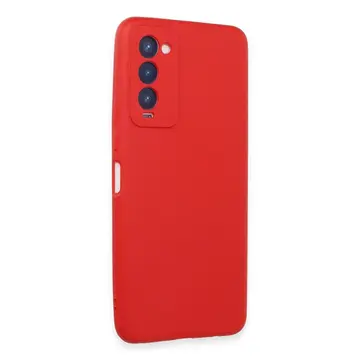 Tecno Camon 18 Kılıf First Silikon - Kırmızı