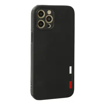 İphone 12 Pro Max Kılıf Loop Deri Silikon - Siyah