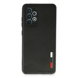 Samsung Galaxy A72 Kılıf Loop Deri Silikon - Siyah