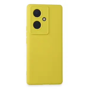 Vivo V29 Lite Kılıf Nano İçi Kadife Silikon - Sarı