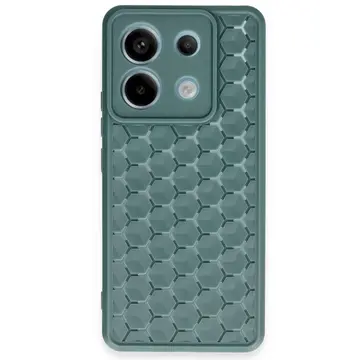 Xiaomi Redmi Note 13 Pro 5g Kılıf Petek Silikon Kapak - Koyu Yeşil