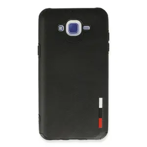 Samsung Galaxy J7 Kılıf Loop Deri Silikon - Siyah