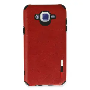 Samsung Galaxy J7 Kılıf Loop Deri Silikon - Kırmızı