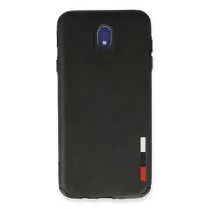 Samsung Galaxy J7 Pro / J730 Kılıf Loop Deri Silikon - Siyah