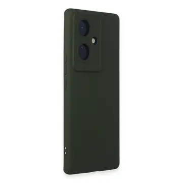 Vivo V29 Lite Kılıf Nano İçi Kadife Silikon - Koyu Yeşil
