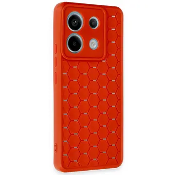 Xiaomi Redmi Note 13 Pro 5g Kılıf Petek Silikon Kapak - Kırmızı