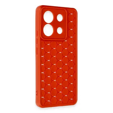 Xiaomi Redmi Note 13 Pro 5g Kılıf Petek Silikon Kapak - Kırmızı
