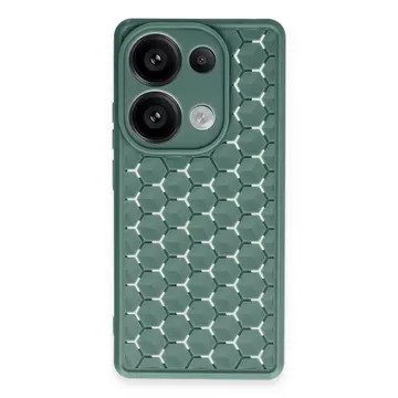 Xiaomi Redmi Note 13 Pro 4g Kılıf Petek Silikon Kapak - Koyu Yeşil